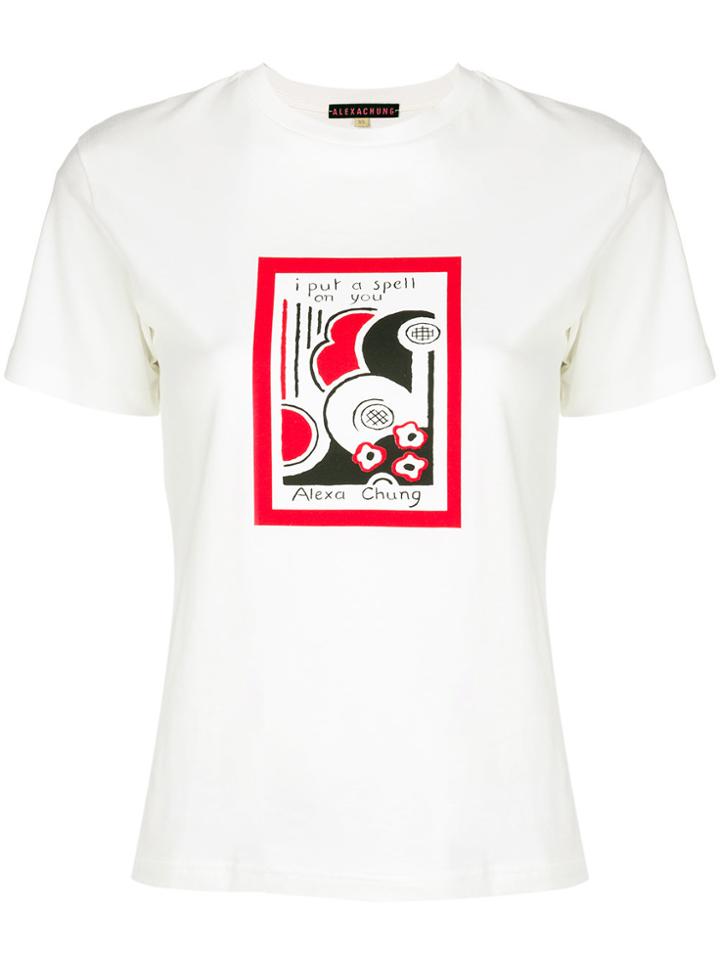 Alexa Chung Front Printed T-shirt - White