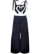 Vivetta Embroidered Swan Jumpsuit, Women's, Size: 46, Blue, Spandex/elastane/cotton