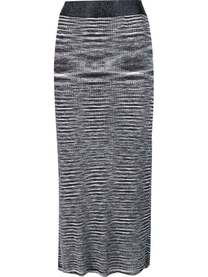 Ellery Striped Midi Skirt