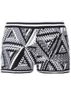 Missoni Geometric Knit Shorts, Size: 42, Black, Cotton/nylon/polyester/wool