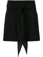 Lilly Sarti Tie Detail Skirt - Black
