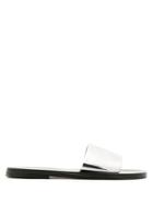 Reinaldo Lourenço Specchio Leather Slides - Silver