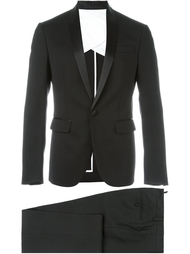 Dsquared2 Two Piece Dinner Suit, Men's, Size: 52, Black, Silk/cotton/polyester/virgin Wool