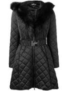 Liu Jo Quilted Hooded Parka - Black