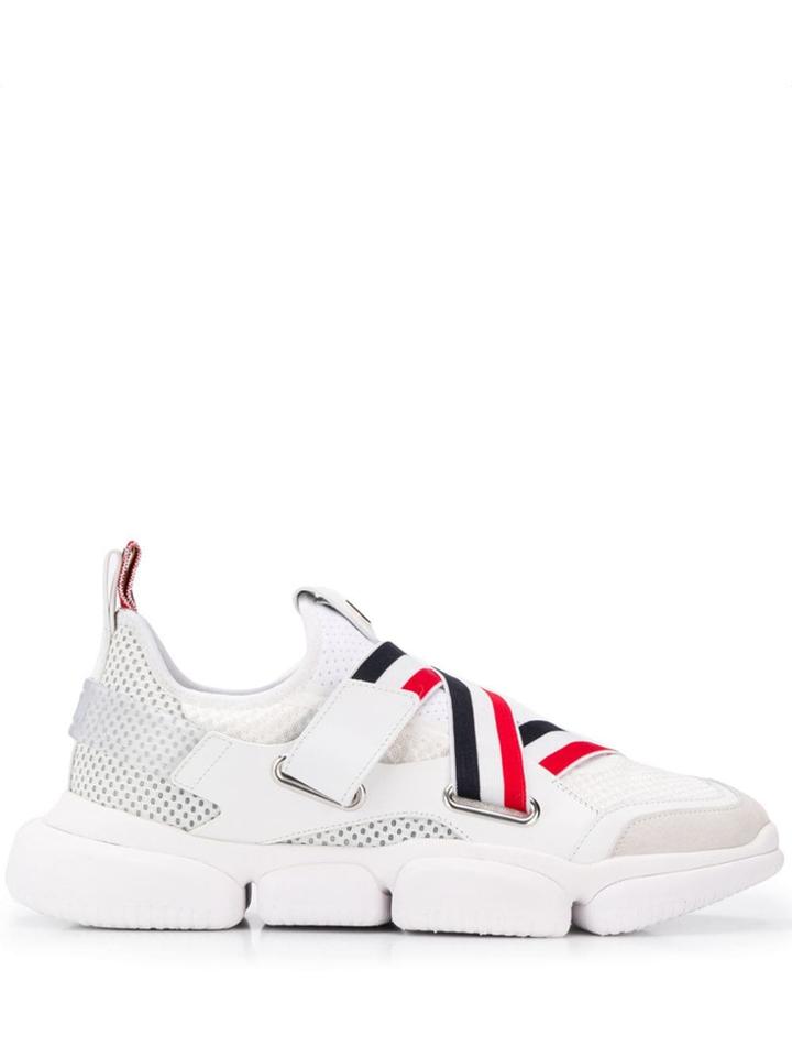 Moncler Striped Trim Chunky Sole Sneakers - White