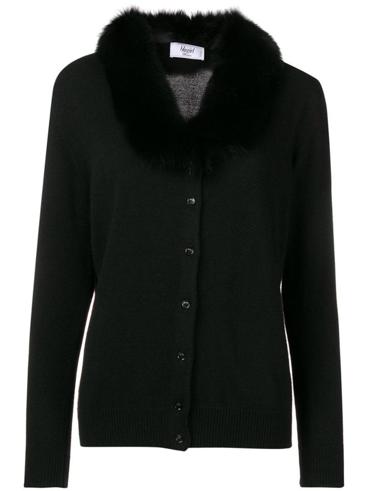 Blugirl Fur Cardigan - Black