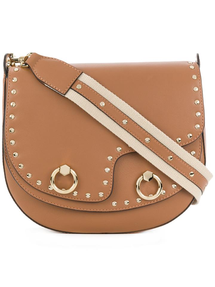 Tila March Studded Linda Besace Bag - Brown
