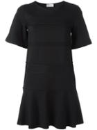 Red Valentino Lace Straps T-shirt Dress, Women's, Size: Medium, Black, Polyamide/spandex/elastane/viscose