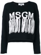 Msgm Logo Knit Jumper - Black