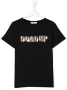 Dondup Kids Teen Sequinned Logo T-shirt - Black