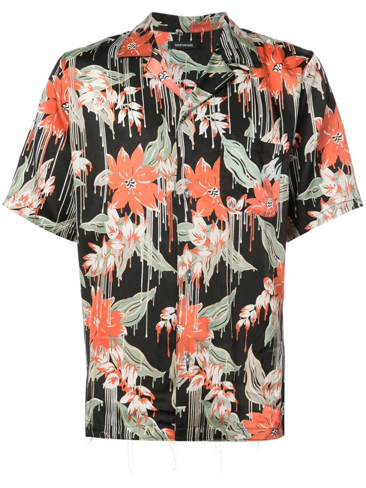 Christian Dada Printed Button Shirt - Black