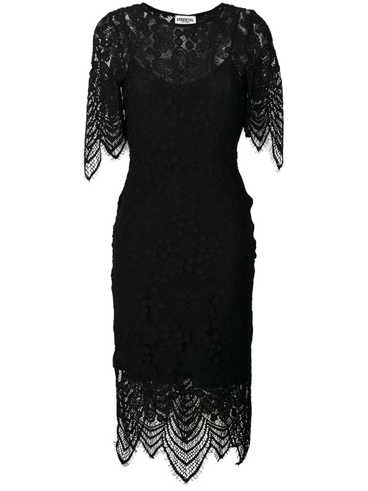 Essentiel Antwerp Layered Lace Dress - Black