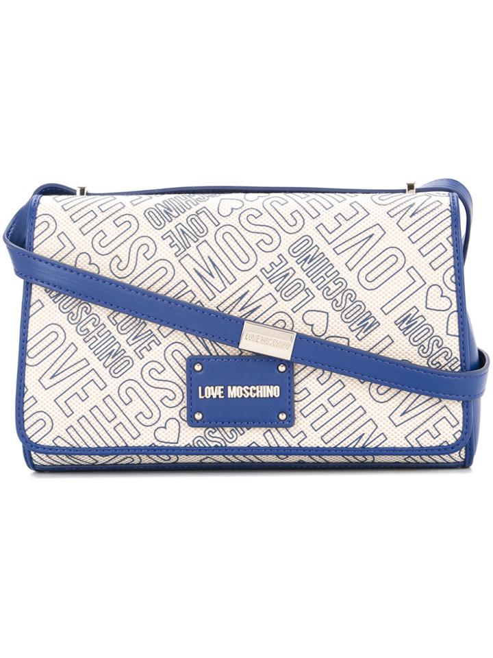Love Moschino Logo Print Shoulder Bag - Nude & Neutrals