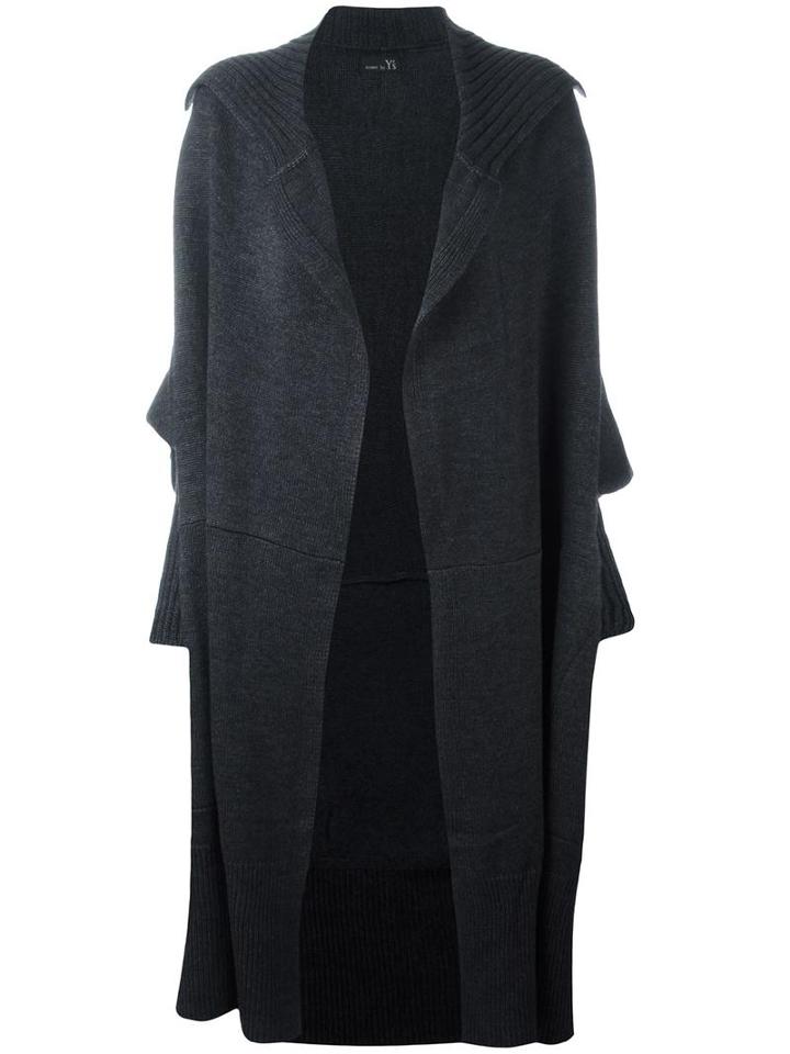 Y's Oversized Mid Cardi-coat, Women's, Size: Small, Grey, Wool/acrylic/alpaca/silk