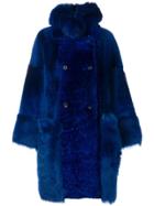 Desa 1972 Oversized Double-breasted Coat - Blue