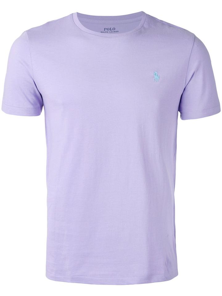 Polo Ralph Lauren - Logo Embroidered T-shirt - Men - Cotton - Xl, Pink/purple, Cotton
