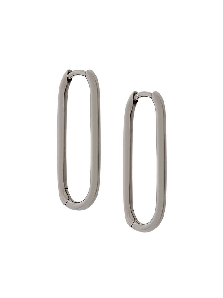 Astley Clarke Piet Oval Hoop Earrings - Black