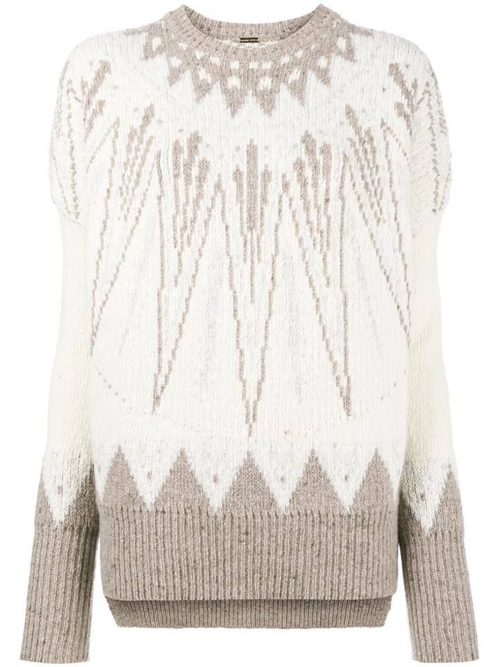 Adam Lippes Fair Isle Chunky Sweater - Nude & Neutrals