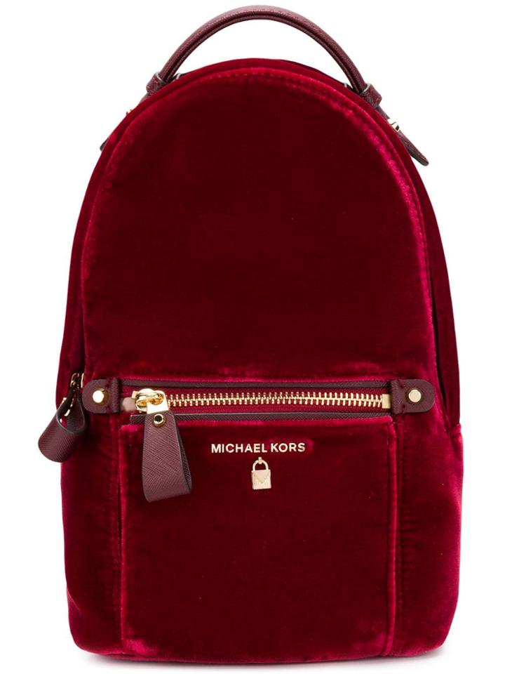 Michael Michael Kors Mini Velvet Backpack - Red