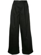 Hysteric Glamour Wide Leg Parachute Trousers - Black