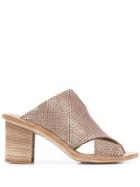 Officine Creative Crossover Strap Mules - Gold