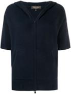 Loro Piana Hooded Zip Cardigan - Blue