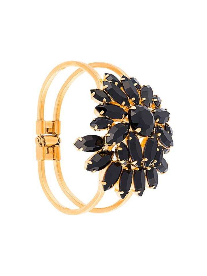 Marni Floral Strass Bracelet, Women's, Metallic
