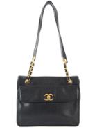 Chanel Vintage Cc Chain Shoulder Bag, Women's, Black