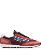 Prada Suede And Nylon Sneakers - Red