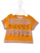 Bobo Choses - Weightlifting T-shirt - Kids - Cotton/polyester - 9-12 Mth, Yellow/orange