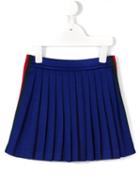 Gucci Kids Web Piped Pleated Skirt, Toddler Girl's, Size: 4 Yrs, Blue
