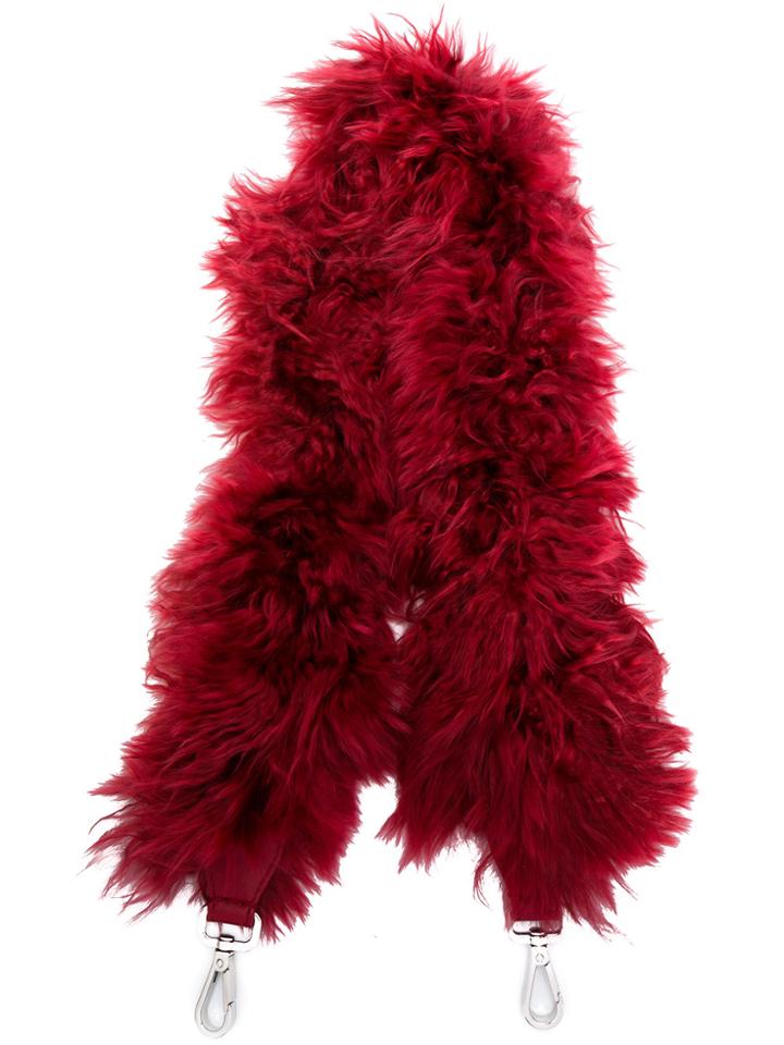 Fendi Furry Shoulder Strap - Red