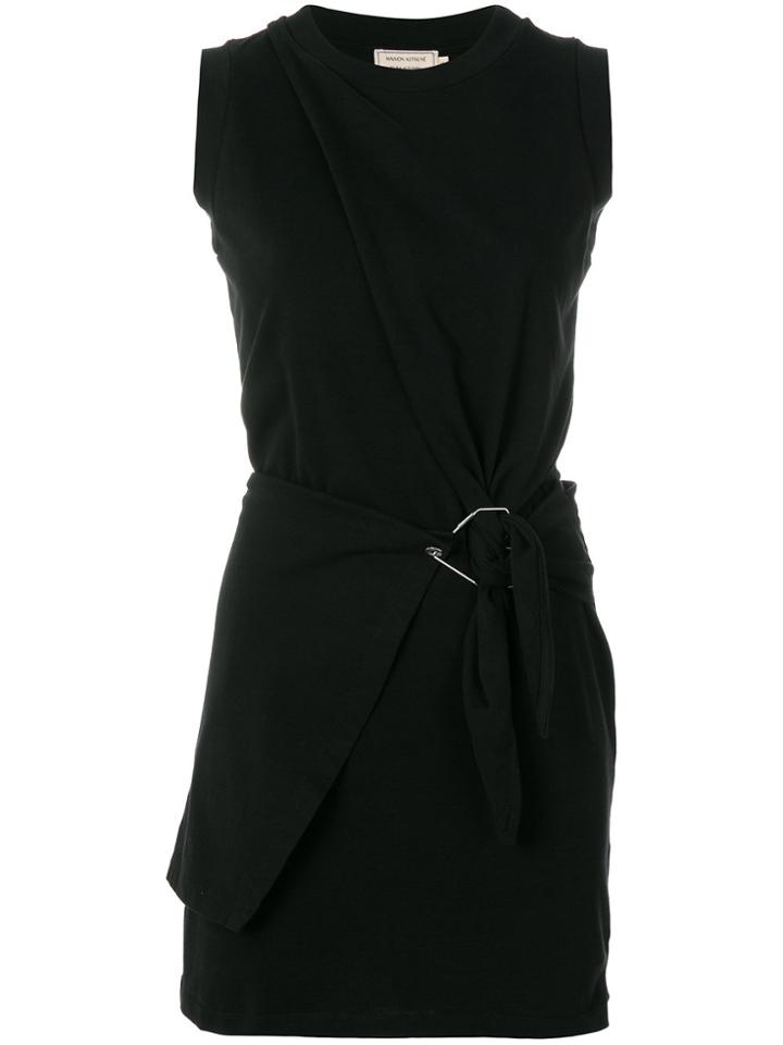 Maison Kitsuné Wrap-front Mini Dress - Black