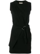 Maison Kitsuné Wrap-front Mini Dress - Black