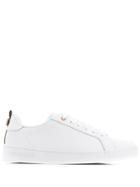 Roberto Cavalli Satin Lace-up Sneakers - White