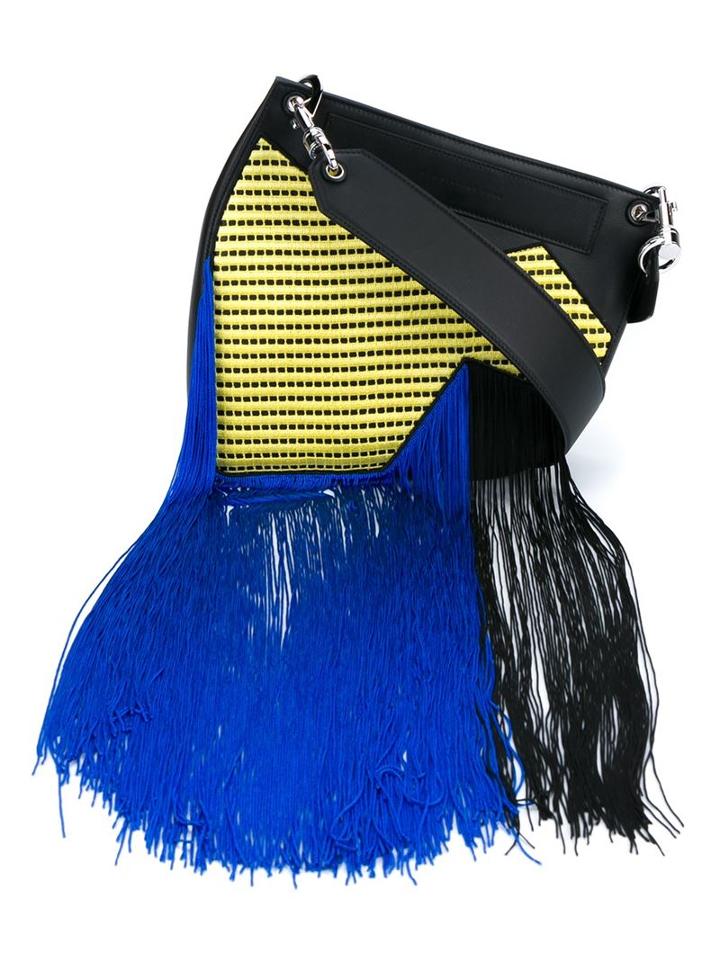 Christopher Kane Fringed Leather Shoulder Bag