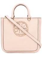 Tory Burch Embellished Logo Satchel, Women's, Pink/purple, Leather