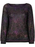 Emanuel Ungaro Vintage Geometric Knit Top - Multicolour