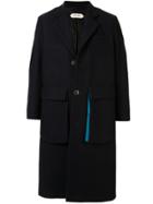 Namacheko Large-pocket Single-breasted Coat - Blue