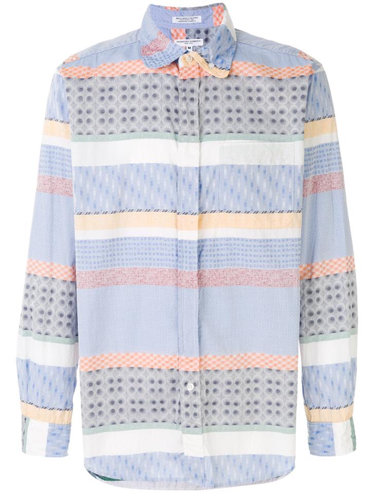 Engineered Garments Patterned Panel Shirt - Blue