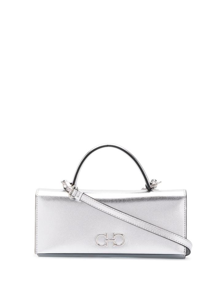 Salvatore Ferragamo Gancini Mini Bag - Silver