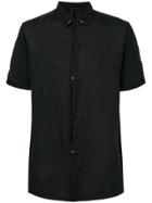 Transit Stitch Detail Short-sleeve Shirt - Black