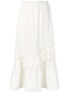 Neul High Waisted Ruched Skirt - White