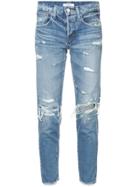 Moussy Ripped Skinny Jeans - Blue
