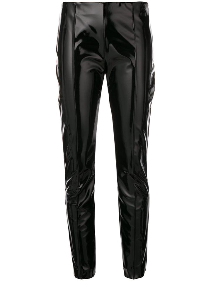 Valentino Vinyl Skinny Trousers - Black
