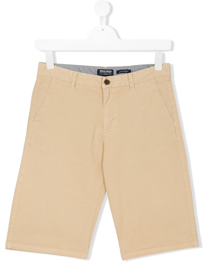 Woolrich Kids Teen Chino Shorts - Nude & Neutrals