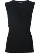 T By Alexander Wang Twist Front Top, Women's, Size: Small, Black, Spandex/elastane/modal