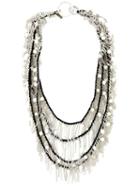 Goti Draped Chain And Bead Necklace, Women's, Grey