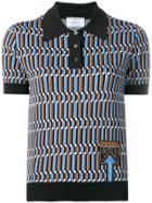 Prada Geometric Polo Shirt - Black