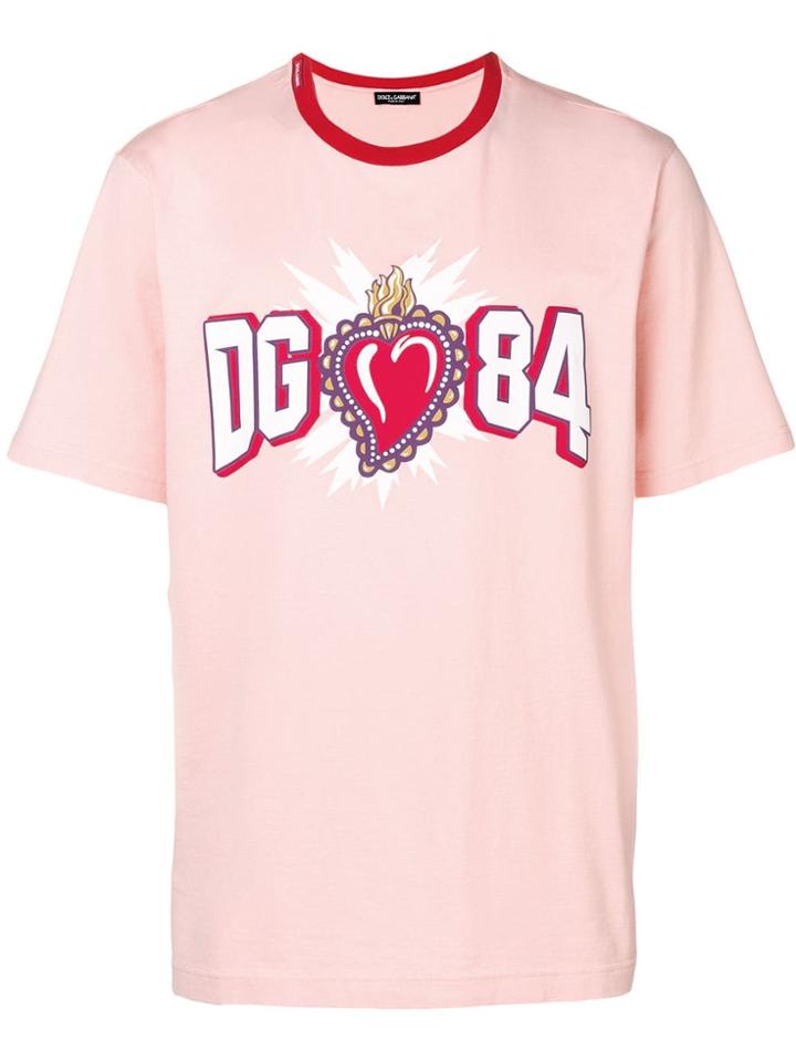 Dolce & Gabbana Heart Print T-shirt - Pink